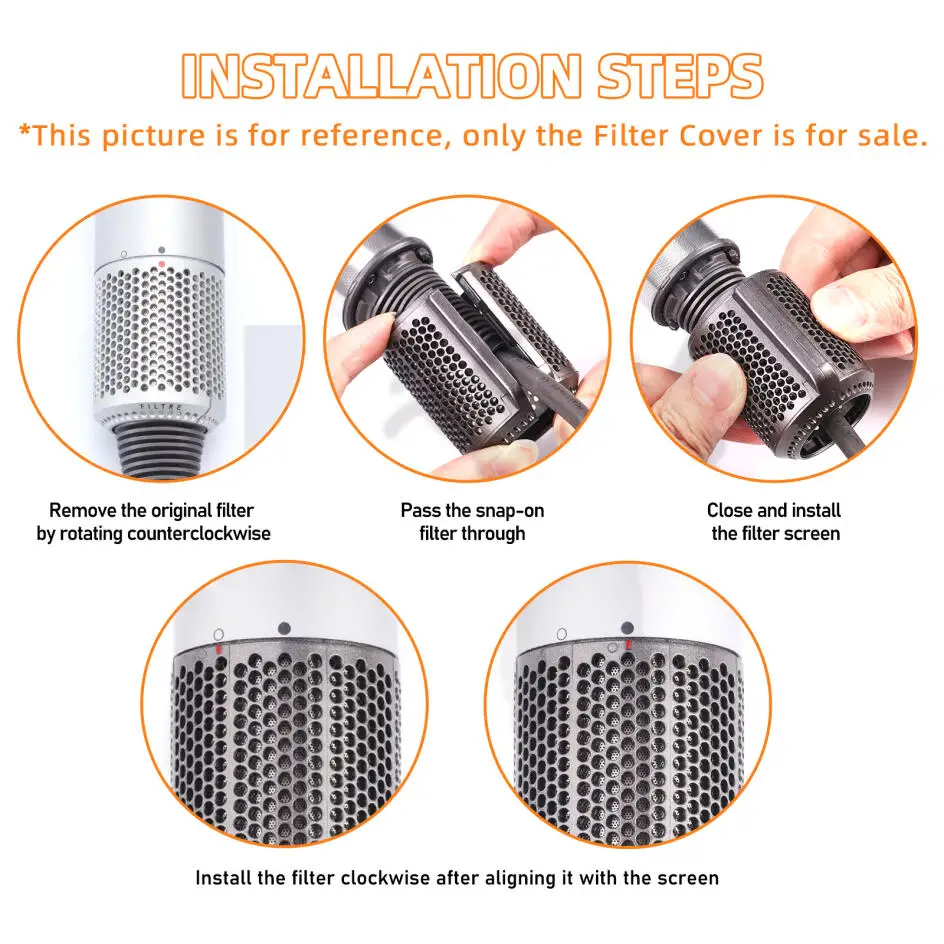 Description Picture 5 of itemMagnetic Filter Cover for Dyson Hair Dryer HD01 HD03 HD08 HD15 Replacement Outer Dust Cover Suction Opening Buckle Accessories