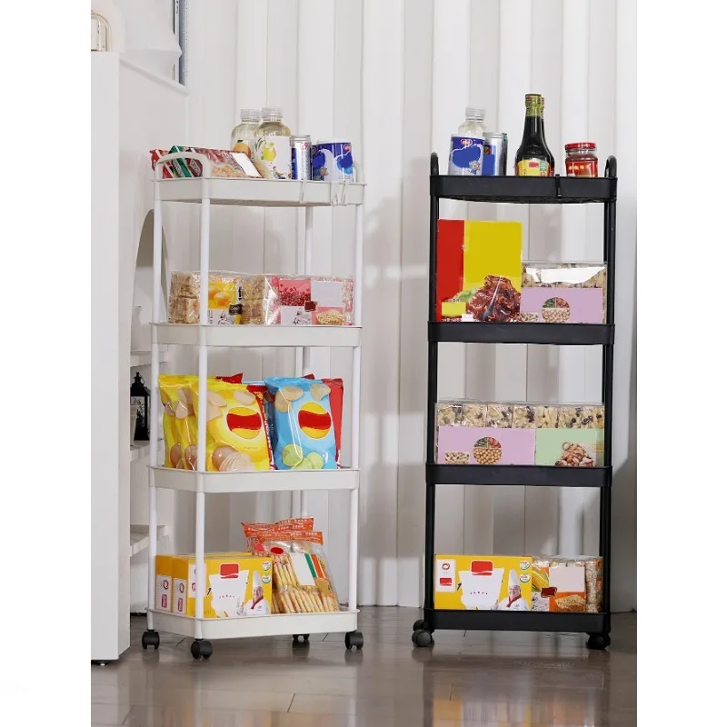 Storage Rack Household Multi-layer Small Cart Storage Rack Floor To Floor Kitchen Bedroom Bathroom Storage Rack With Wheels