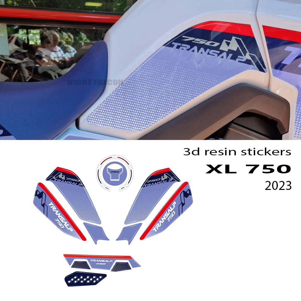 Transalp XL750 2023 Full Set of 3D Resin Stickers For HONDA TRANSALP XL750 Motorcycle Parts 3D Epoxy Resin Stickers Kit