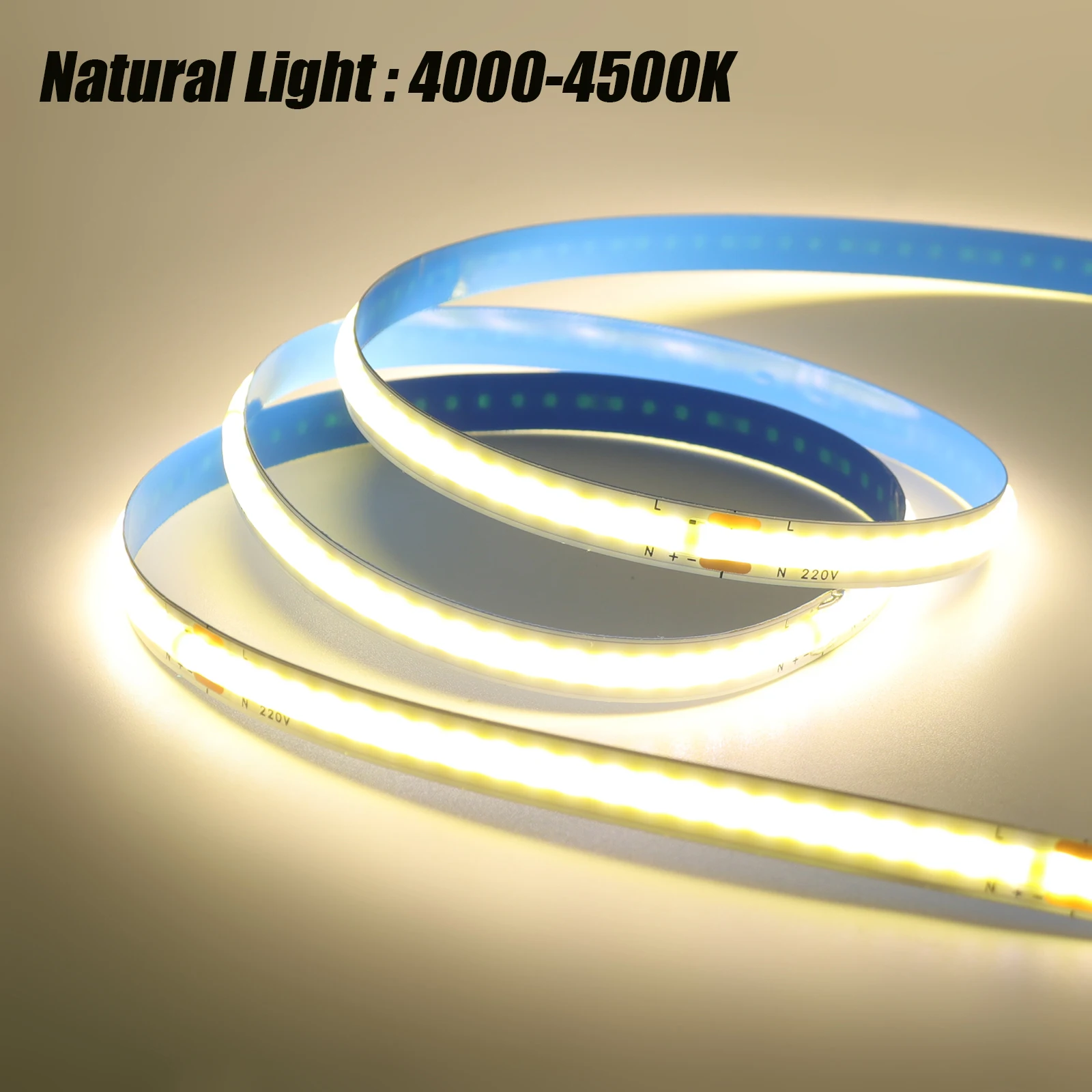 Premium Flexible COB LED Light Strip, 240 LEDs/m, with Built-In Driver
