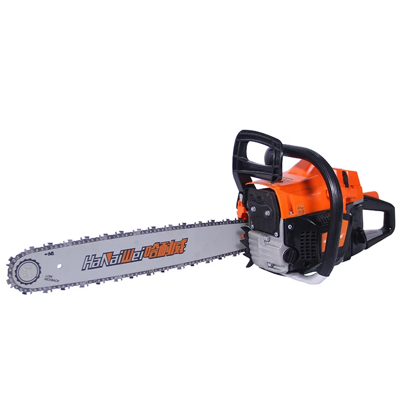 High Power Gasoline Chain Saw 52CC Felling Saw Garden Cross Border Red And White Multi-functional