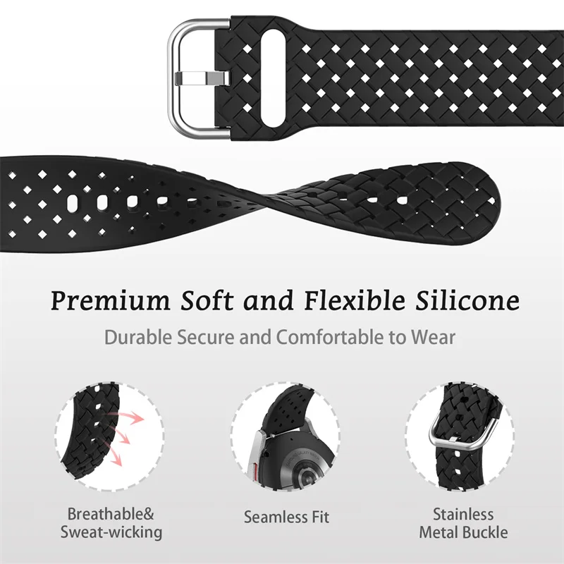 20mm Band for Samsung Galaxy Watch 5-pro-4-Classic/active 2 Sport Silicone Braided bracelet Huawei/Amazfit GTS-3-2-2e-mini strap
