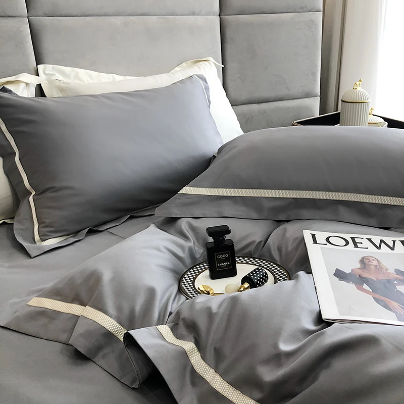 Waliicorners 100S Egyptian Long-staple Cotton Hotel Style Bedding Set Queen King Quilt Cover Bed Linen Pillow Shams Bedclothes 58 S7528d58fd2924d409e09f2c8df05ead5r