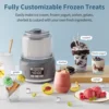 AIRMSEN 2.1 Qt Ice Cream Maker Machine with LED Screen and Timer, Electric Frozen Yogurt Maker for Home, Gray 2