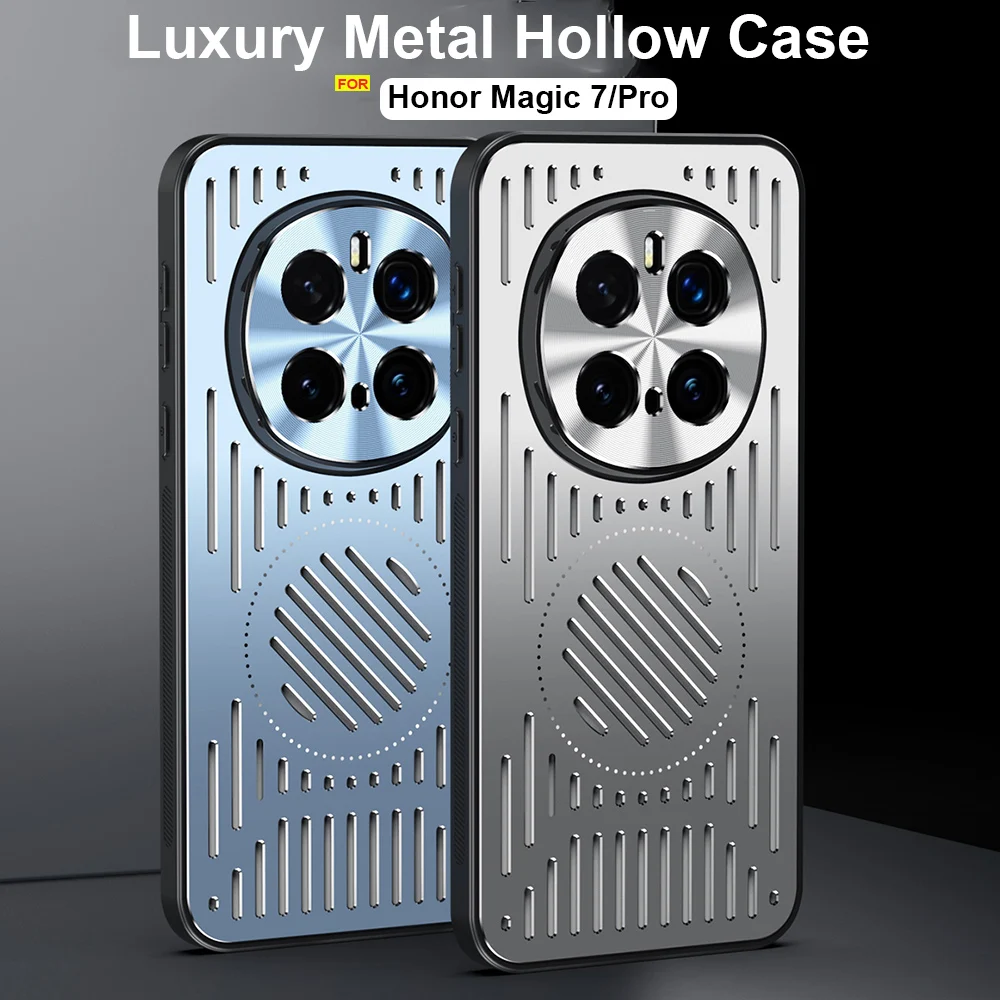 Luxury Aromatherapy Magnetic Heat Dissipation Shockproof Metal Phone Case Cover