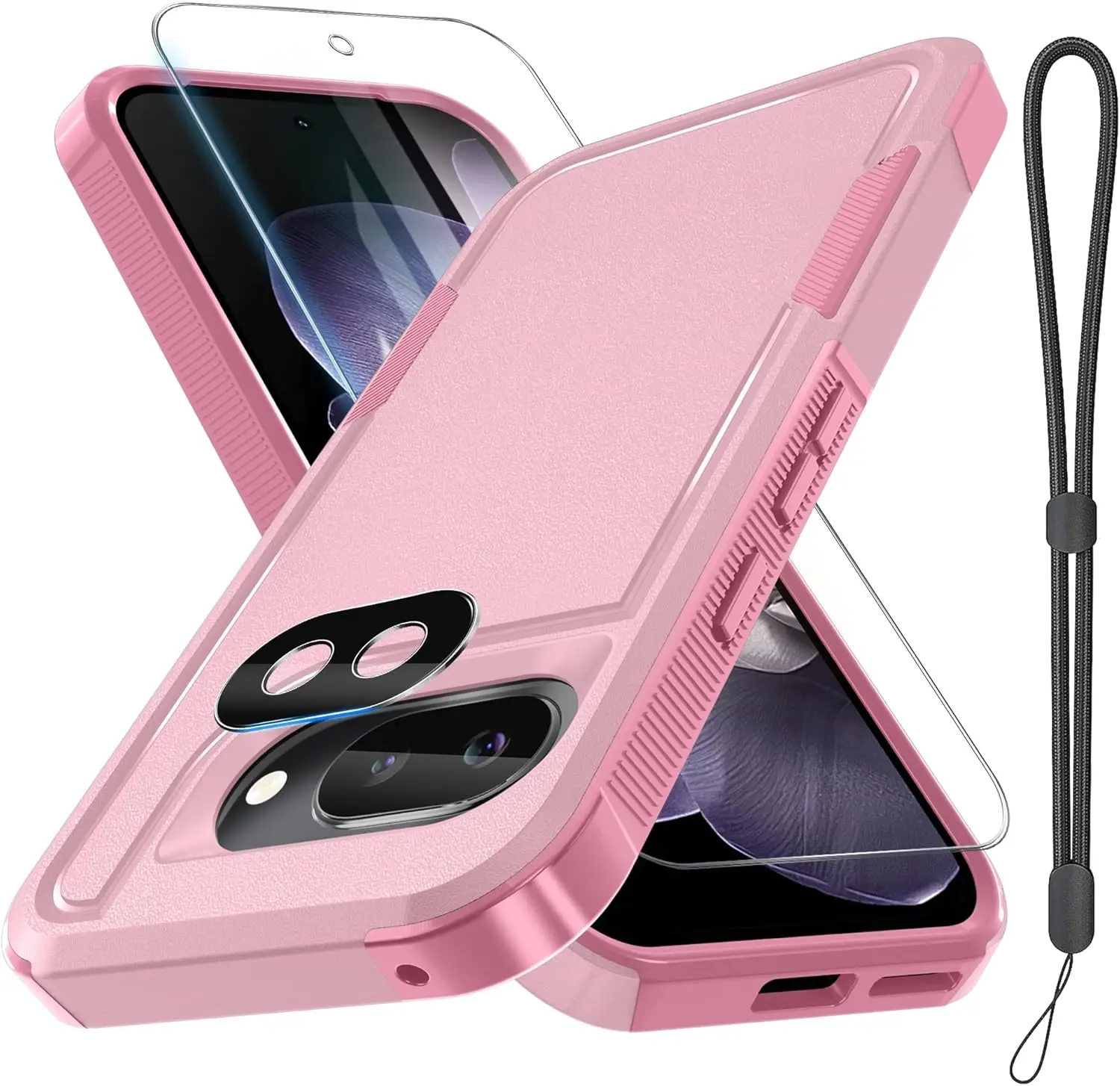Military Grade Defender Armor with 2-in-1 Lens and Screen Protector Film Case
