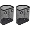2/4/6 Pcs Magnetic Pencil Holder, Black Semicircle Metal Mesh Locker Organizer, Suitable For School, Work, Home Desktop Supplies 6