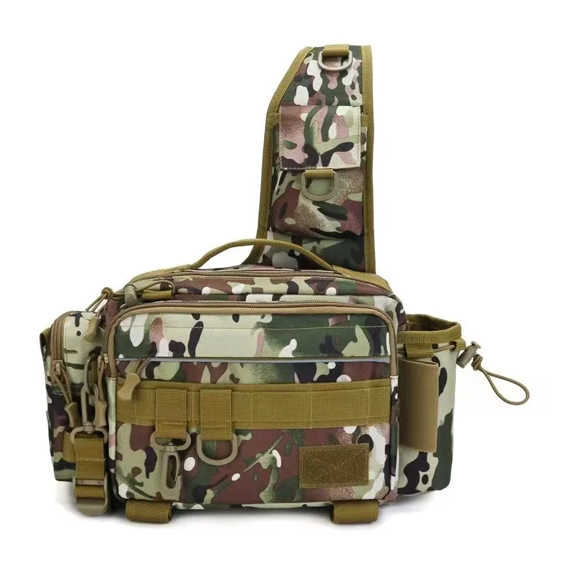 

Men Fishing Tackle Bags Single Shoulder Crossbody Bag Waist Pack Fish Lures Gear Utility Storage Fishing Lures Outdoor BagsBag