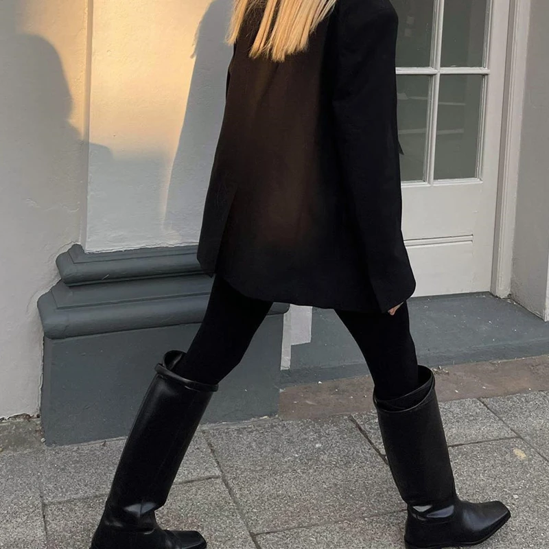 Stivali Cavallerizza Stivali Dritti Autumn Winter Women Stivali Ad