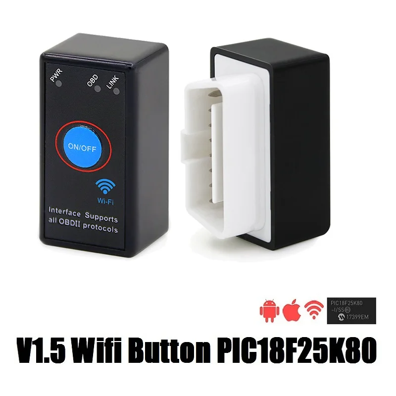 ELM327 OBD2 v1.5 BT ELM 327 Wifi PIC18F25K80 V1.5 ELM327 OBD2 Scanner Forscan ELMconfig ELM327 USB/WIFI/Bluetooth HS/MS CAN car battery analyzer Diagnostic Tools