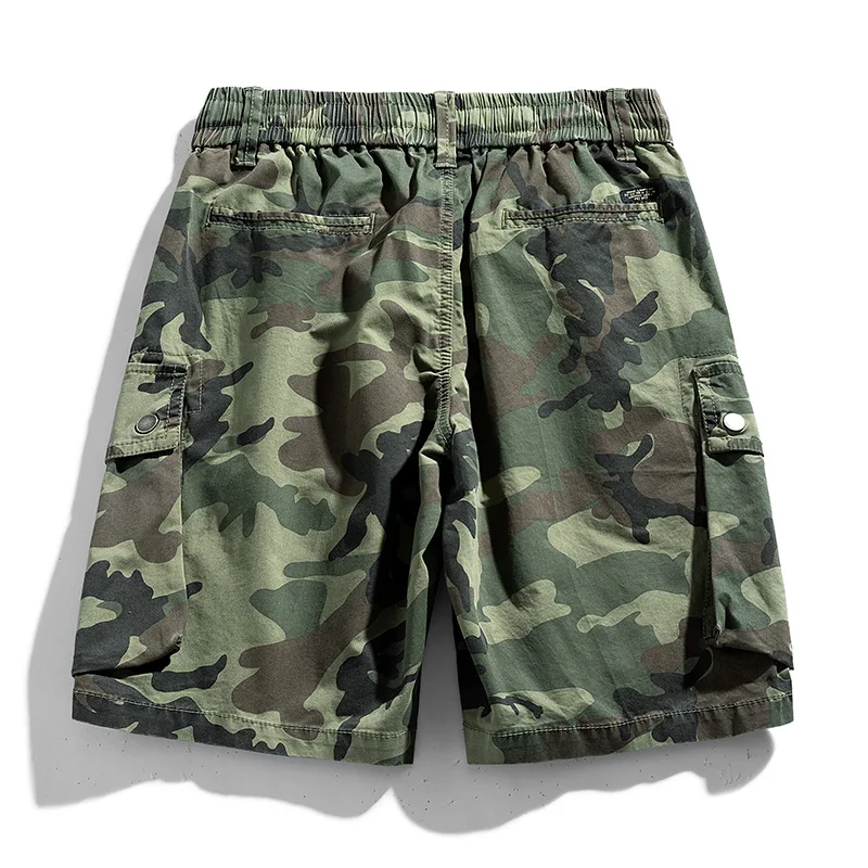 Summer Men's Shorts 2024 New Fashion Trend Outdoor Fishing Sports Multi Pocket Camouflage dungarees Men Versatile Wide Leg Pants