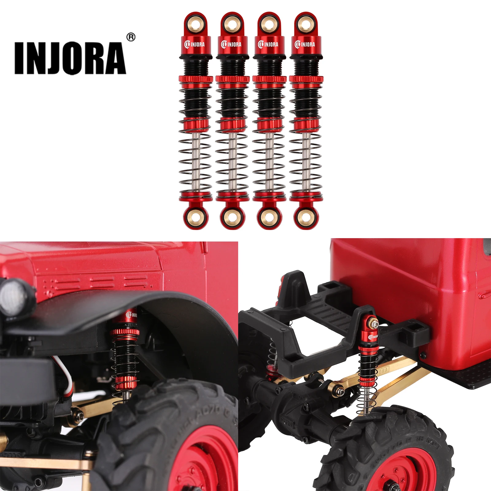 112mm Aluminum Shock Absorbers – Threaded, Adjustable – For FMS FCX10 LC80/K5 RC Crawler Upgrades