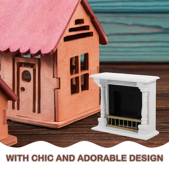 Fa Babák Dekoráció Kandalló Bútor Miniatűr Tartozékok Modell Miniatűrök - Image 5