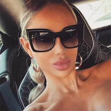 

Women Cat Eye Sunglasses Luxury Retro Gradient Sun Glasses UV400 Oversized Square Driving Sunglass Female Large Frame Goggles