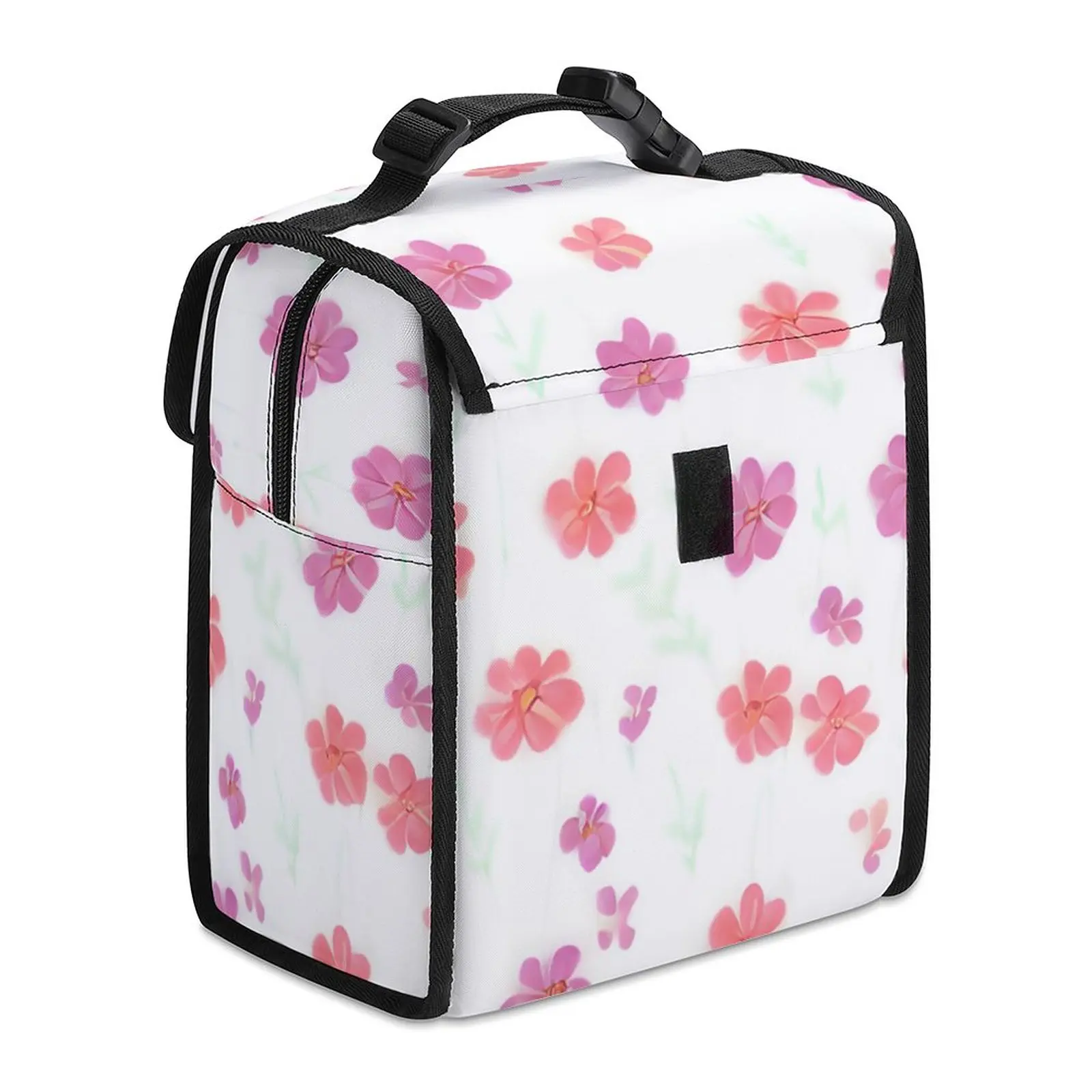 Small Fower Printing Bag for Meal Boxes Lunch Bags for Girls Insulated Bag Lunch Box Large Capacity  Food Bag for Work