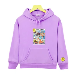 Desenhos animados do miúdo hoodie 4 4 4 4 4 gráfico hoodie merch a4 gelik lamba menino roxo moletom casual família roupas outono criança roupas da menina