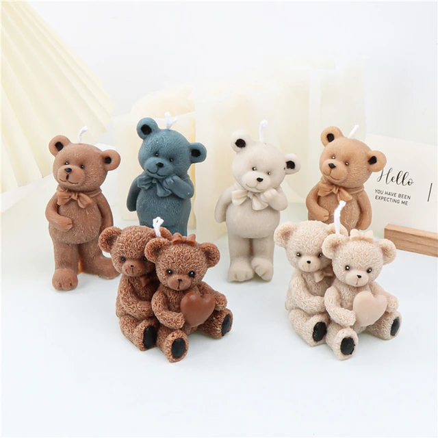 3D Cute Bear Scented Candle Mold Bear Resin Soap Mold for Candles Home  Decoration Silicone Mold for Resin Teddy bear candle mold - AliExpress