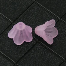  Trend 14x10mm Black Morning Glory Acrylic Beads Flower Loose Beads For Jewelry Making DIY Keychain Earrings Bracelet Accessories 