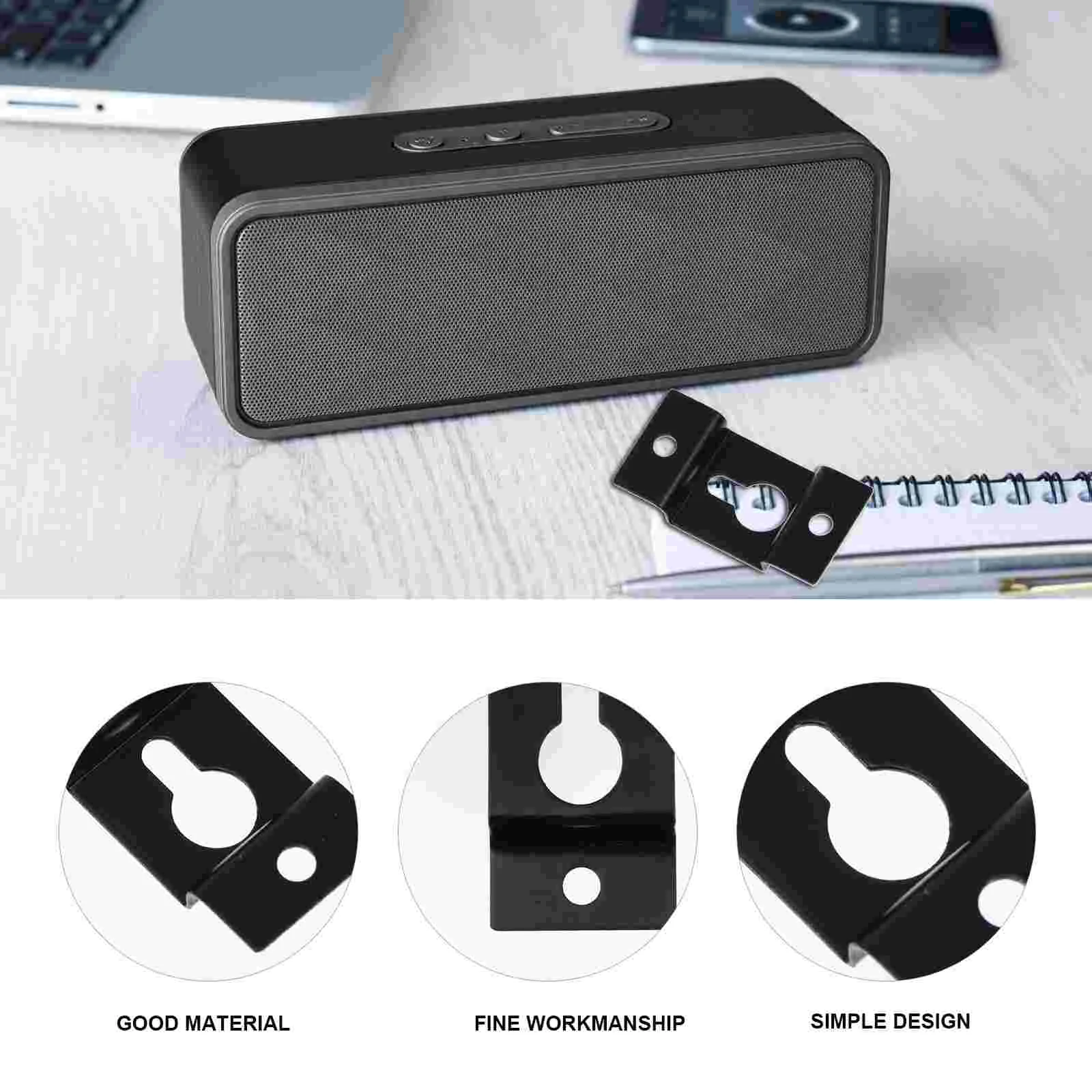 스피커 작은 사각형 걸이식 조각 키홀 행어 사운드 바 브래킷, 벽 스피커 거치대 장착 행거 오디오 후크, 20 개