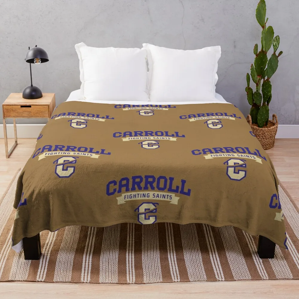 

Carroll Fighting Saints Throw Blanket Sofa Quilt Personalized Gift Sofas