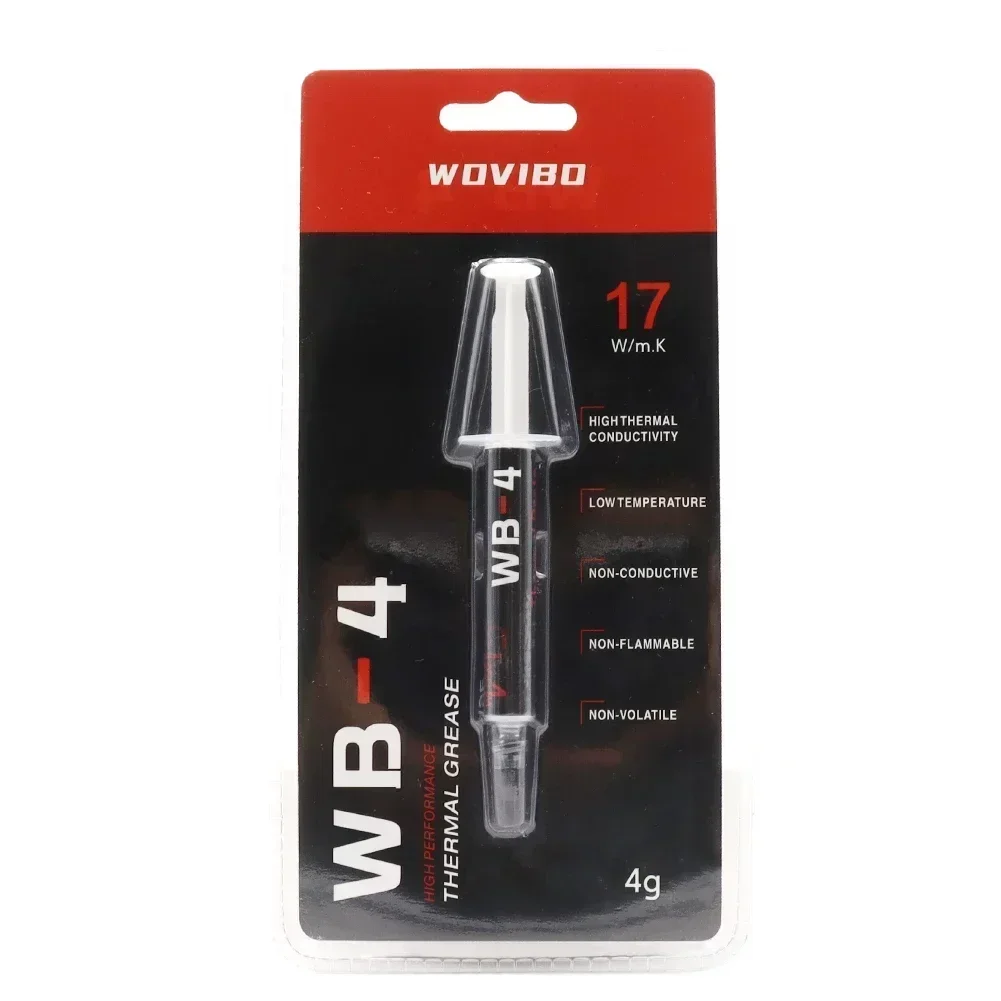 Thermal Paste Wovibo Thermal Paste WB-4 WB 4 4g 1g 17 W /M-k For CPU GPU Printer HeatSink Cooling Cooler Thermal Grease Compound Silicone