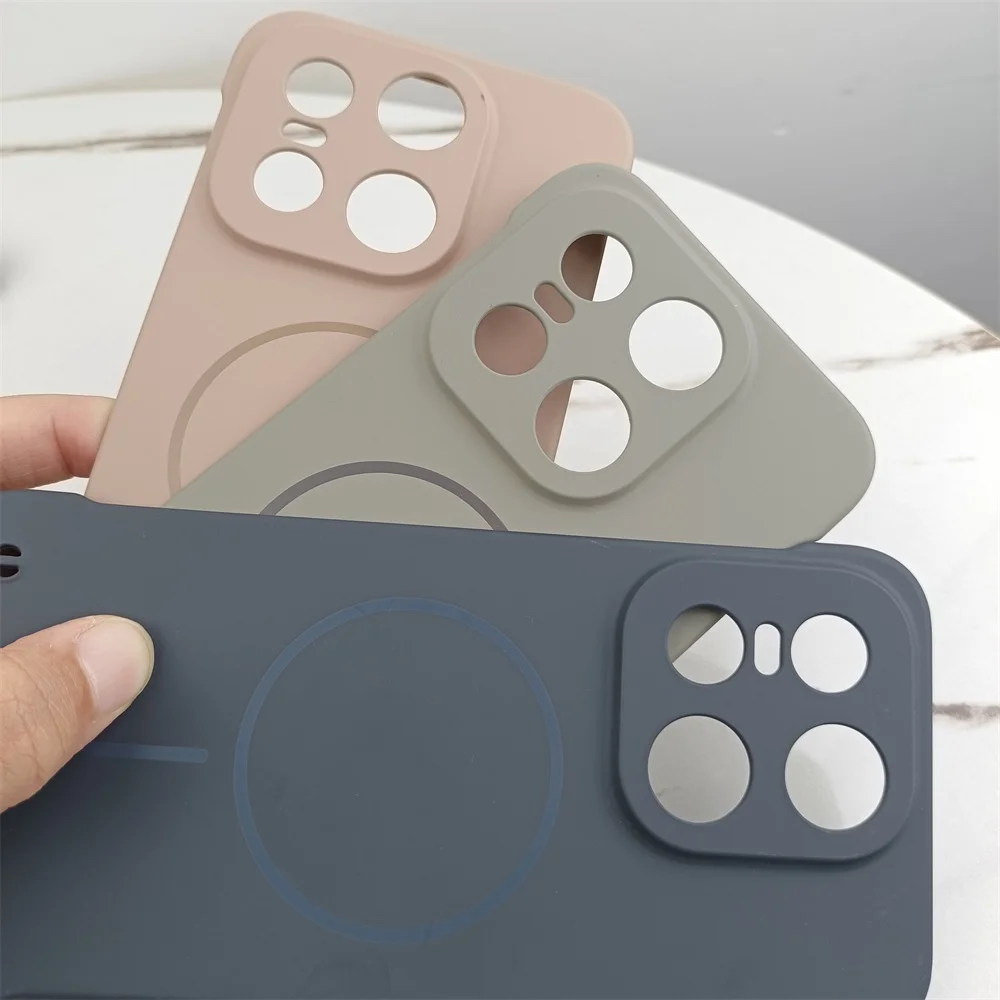 Luxury Matte Slim Frameless Magnetic Phone Case - Compatible with Wireless Charging, Hard Cover Design