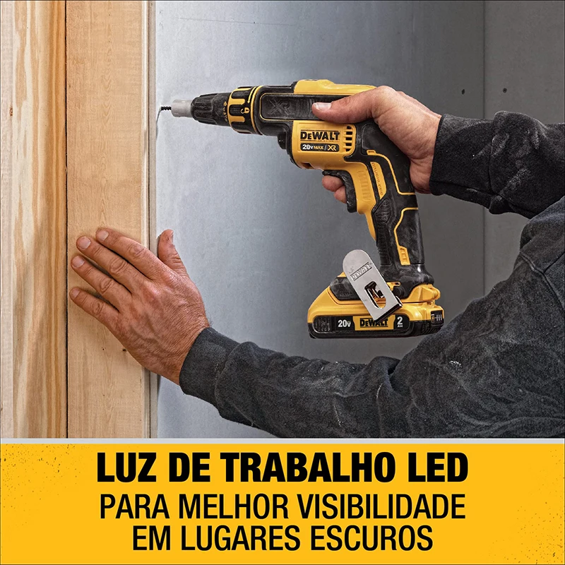 DEWALT DCF620 DCF6202  20V Drywall Screw Gun Collated Attachment Crushless Chain Nail Gun Plasterboard Electric Screwdriver 5