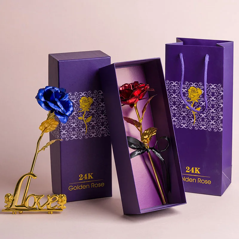 Luxurious 24k Gold-Plated Rose with Elegant Gift Box
