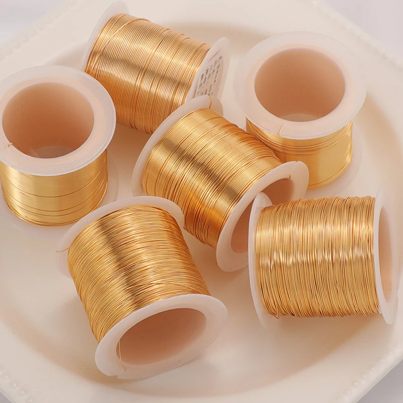 7 Types Size Silver/14K Gold Plated Brass Copper Wire For DIY Jewelry Making  Accessories Supplies Beaded Materials Copper Wire