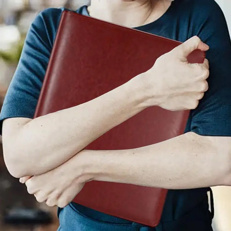 다목적 폴리오 바인더 거치대, A4 문서 바인더, 패밀리 파일 폴리오, 카드홀더 거치대, 인조 가죽