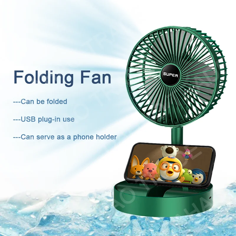 Retractable USB Charging Folding Portable Mini Desktop Electric Dormitory Outdoor Cooling Appliances Adjustable Home Fan_voghion.com