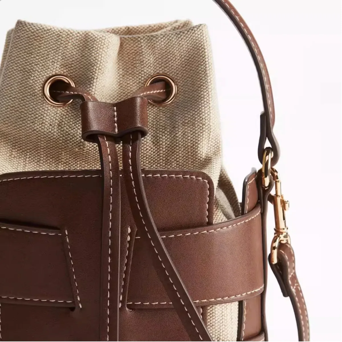 French Style Soft Pu Leather Woven Hollow Out Bucket Bag 2025  New Trend Small Top-Handle Handbag Travel Vacation Beach Bag