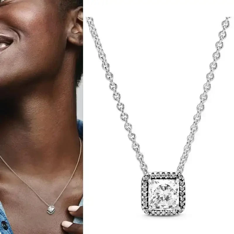 New Women's Necklace Ocean Heart Cat Eye Beads Exquisite Daisy Necklace Set% 925 Silver DIY Jewelry Fashion Light Luxury