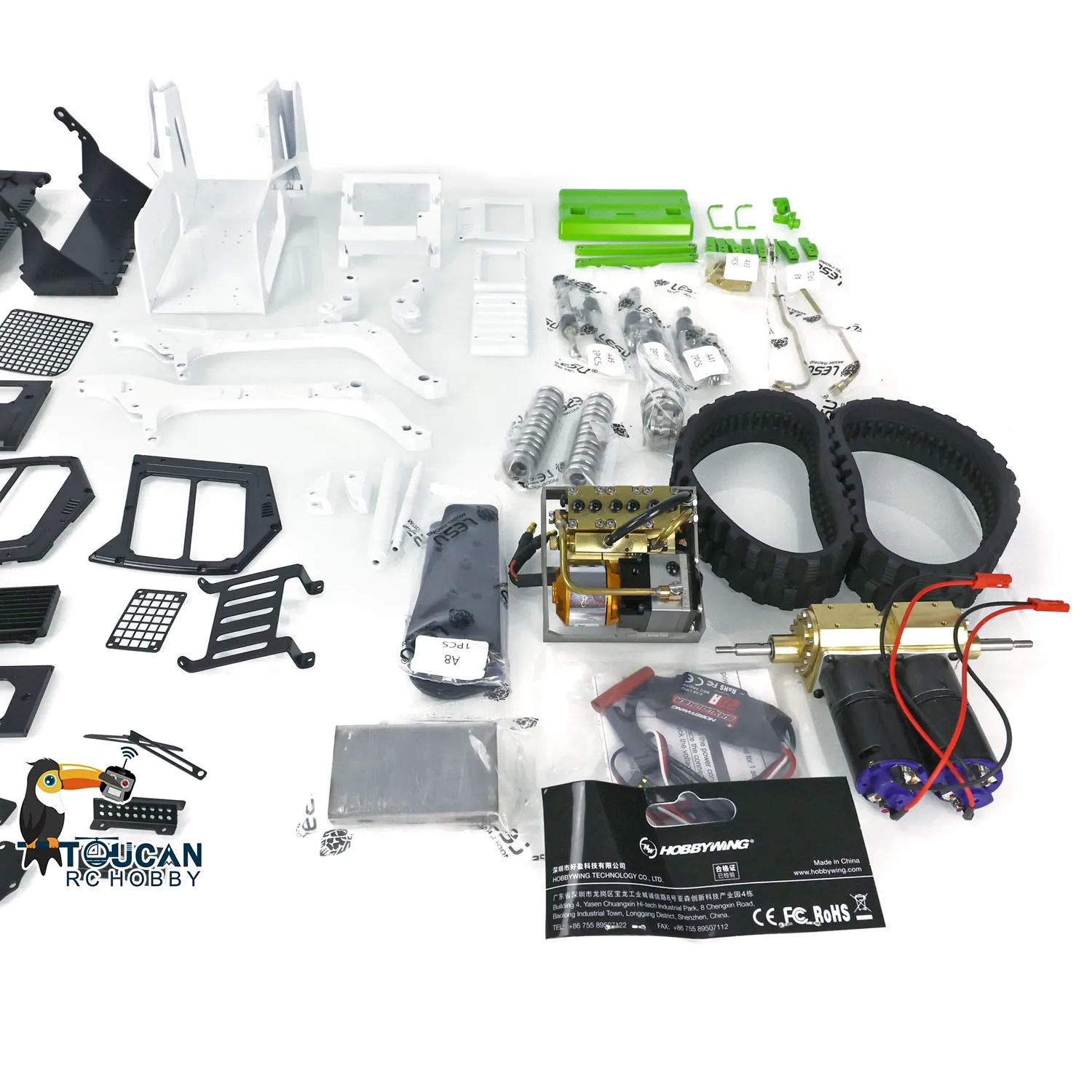 LESU Aoue LT5 RC Hydraulic Loader Painted KIT 1/14 Scale Skid-Steer Tracked Car Construction Vehicle Light Sound Model THZH1352 6