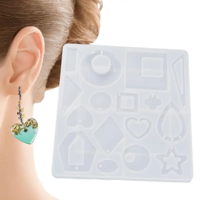 

Crystal Epoxy Resin Mold Earrings Pendants Casting Silicone Mould DIY Crafts Epoxy Resin Mold Ornaments Jewelry Making Tools