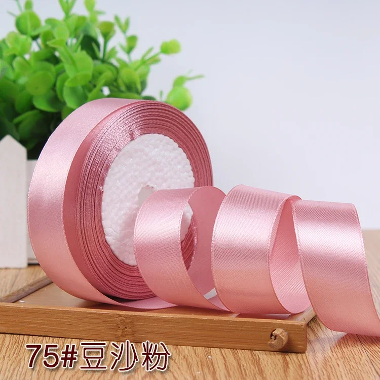 Elegant Beige Silk Satin Ribbon for Crafts and Decorations
