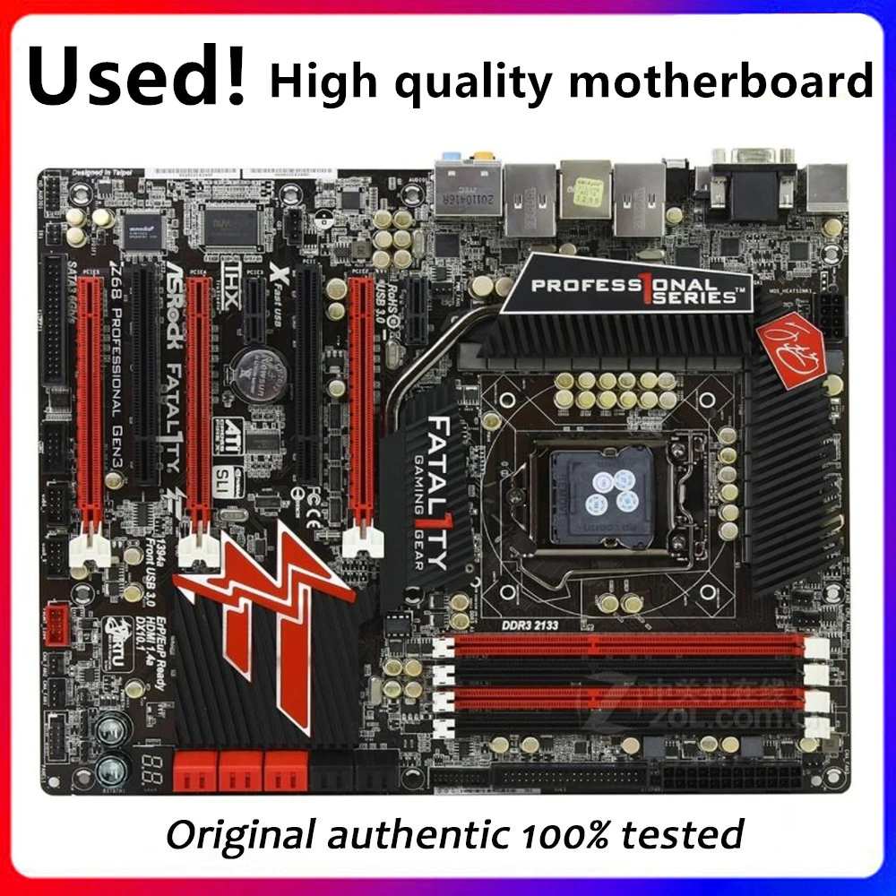 Per Asrock Fatal1Ty Z68 Scheda Madre Per Computer Professionale Gen3 Lga 1155 Ddr3 Per Scheda Madre Desktop Intel Z68 Pci-E X16 Usata
