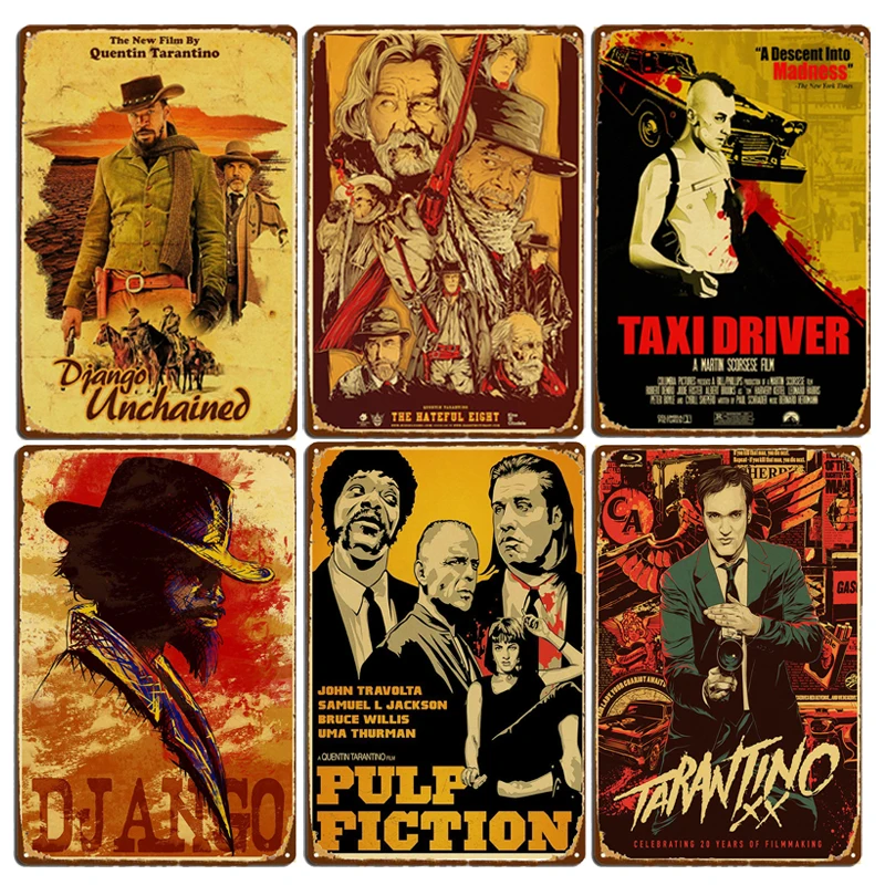 

Metal Tin Sign Vintage Shabby Decorative Plaques Quentin Tarantino Movie Signs Home Bedroom Wall Plate Poster Decor Tin Plaques