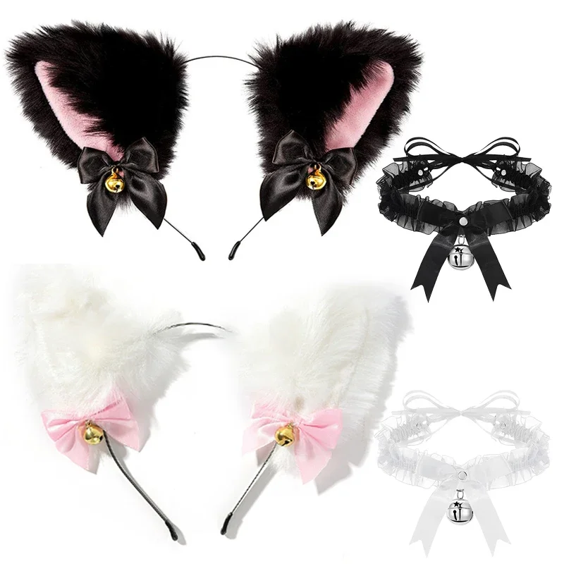 Diadema Orejas De Gato CBLUO Diadema De Orejas De Gato De Halloween, Pajarita De Gatito, Diadema Para El Pelo De Mujer, Diadema De Gatito, Diadema De Navidad, Cumpleaños, Decoración De Fiesta De