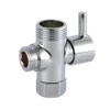 Diverter 3-Way T-Adapter Diverter Valve Polished Chrome Faucet Shower Head Arm Switch Adapter Replacement Bathroom Accessories 4