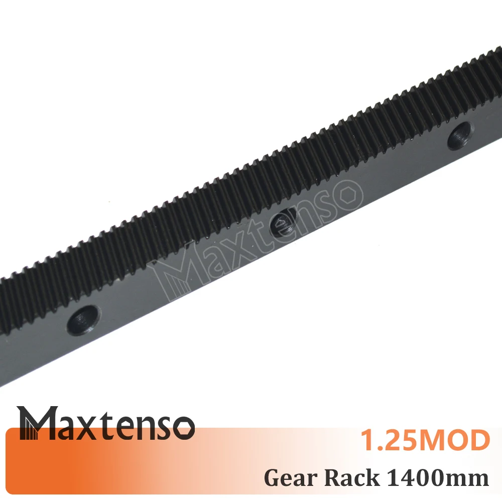 Maxtenso 1.25mod Engrenagem Rack Modulus Direito Helicoidal Esquerda Dentes 1400 mm Cnc Máquina de Gravura Alta Precisão Peças Faça Você Mesmo 1.25m Aço