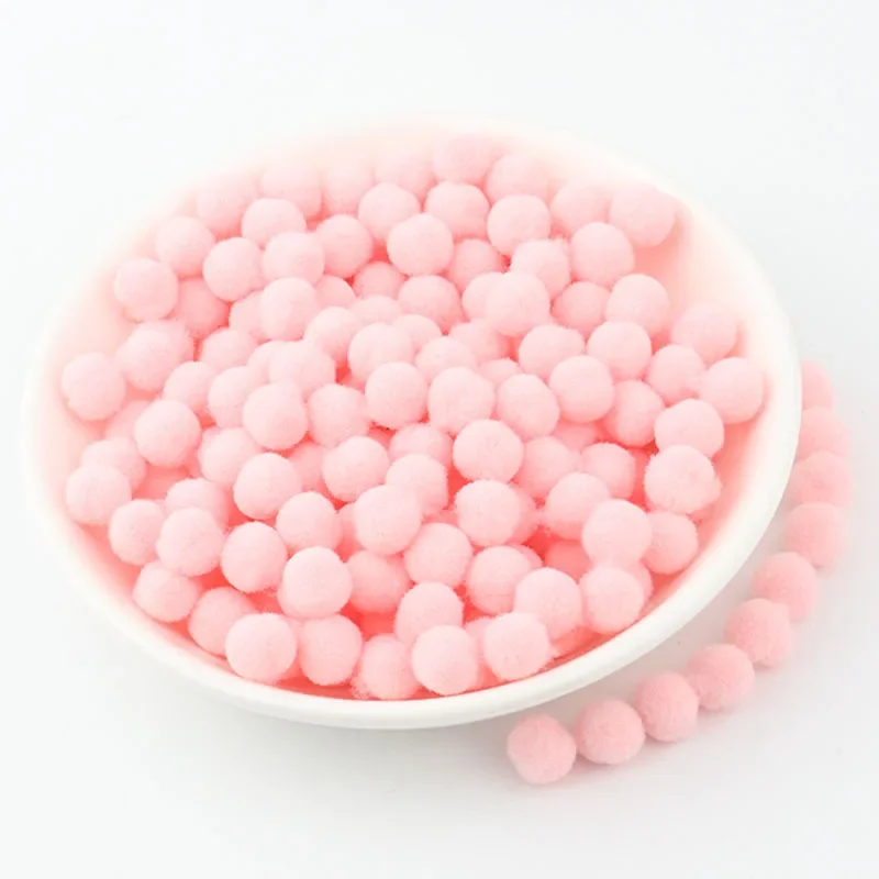 Deluxe Fluffy 8mm Round Pompoms for Kids' Crafts and DIY Projects, 2000 Pieces