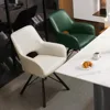 Leather Dining Chairs Upholstered Dining Chair with High Back Armrest Modern Dining Chairs Swivel Chairs for Living Room, 6