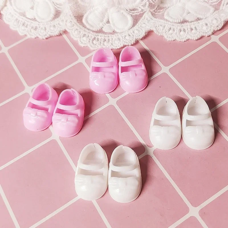 

New 2 Color Doll Shoes for 1/8 BJD Dolls Bow Pattern Sandals Plastic General-Purpose for 16CM Body Doll PVC 2.5CM Shoes