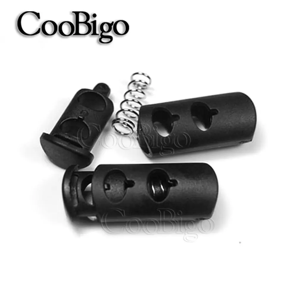 Plastic Spring Clasp Cord Lock Stopper End Toggle Clip Fastener for Clothes Shoes Lace Bungee Elastic Rope Lanyard 10pcs detachable stopper cord lock stopper cord stopper cord lock cord end lock