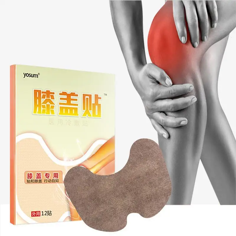 12pcs/bag Joint Pain Relieving Chinese Herbal Plaster Medical Moxa Knee Patch Muscle Body Rheumatoid Arthritis Pain Relief