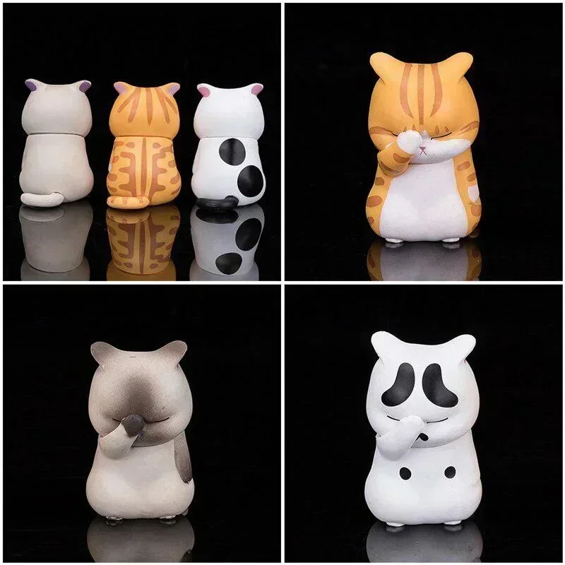 Creative Decor Crafts Pet Cat Figurine Model Figure Mini Animals Ornament Kid Gift Cute is Suitable as an Ornament