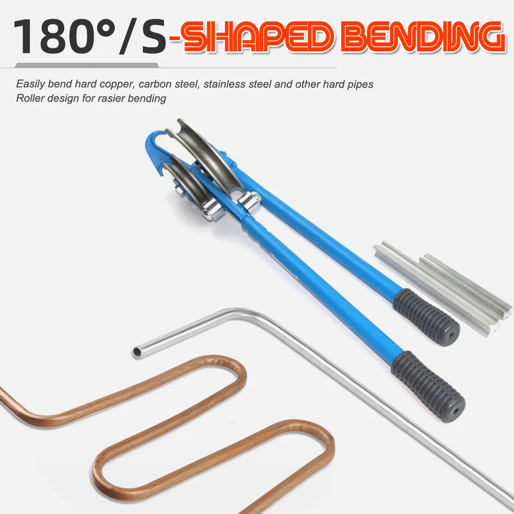 15 + 22mm O.D Tubing Benders Double-Grooue for Home Improvement Tap Water Copper Pipe Hard Pipe 180 Degree Heavy Duty Bender