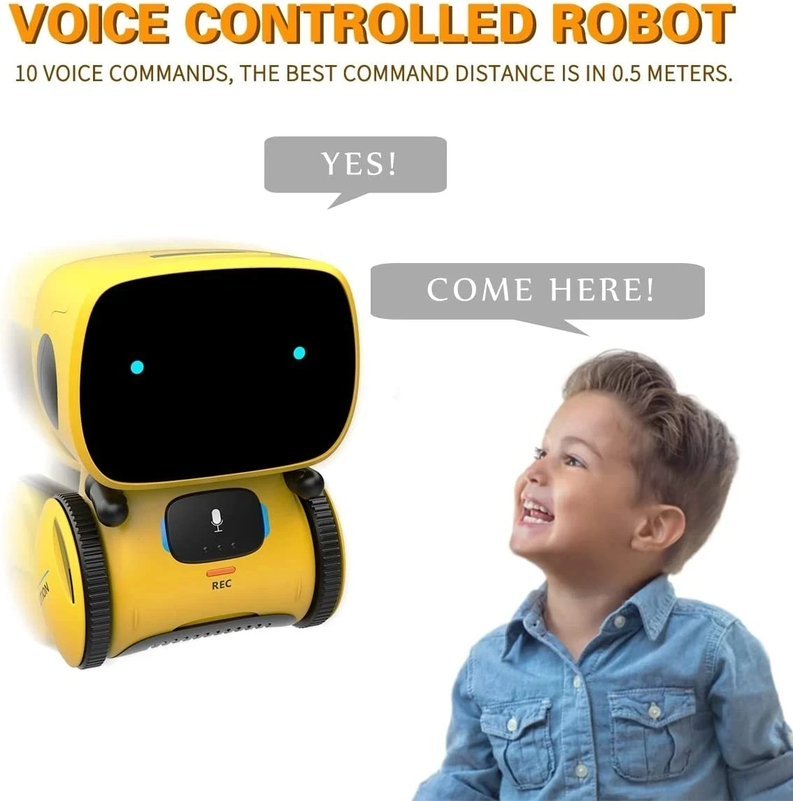 Emo Robot Smart Robots Dance Voice Command Sensor, Singing, Dancing, Repeating Robot Toy for Kids Boys and Girls Talkking Robots 4