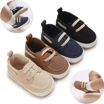 HAIZHIW 0-18M Baptism Newborn Baby Prewalker Girls Boys Casual Shoes Leather Non-Slip Soft-Sole Infant Toddler First Walkers 1